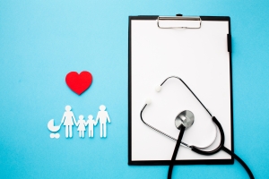 medical-stethoscope-with-paper-cut-family